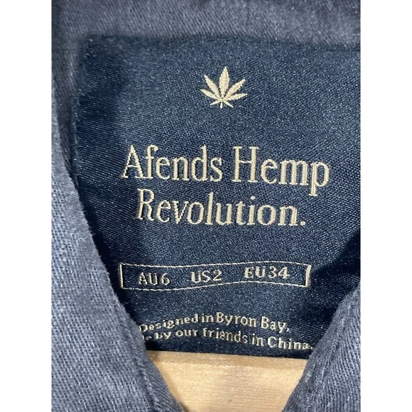 Vintage Rare Afends Hemp Revolution Men's Size 2 Gray 55% Hemp Organic Cotton